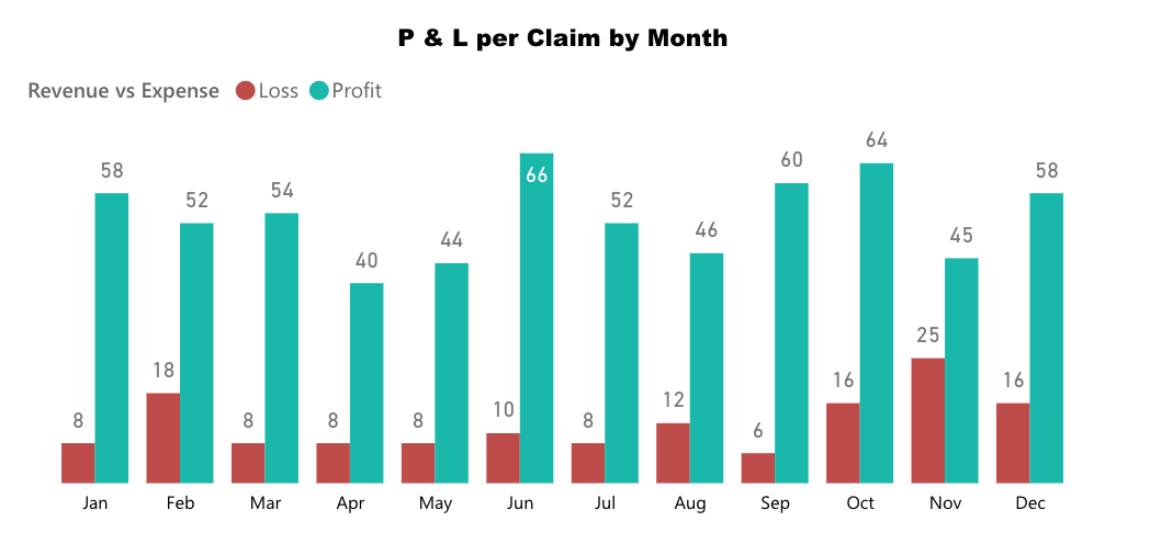 Profit and Loss per Claim Report
